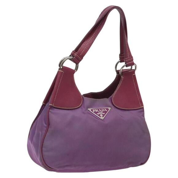 PRADA Shoulder Bag Nylon Purple - Picture 1 of 12